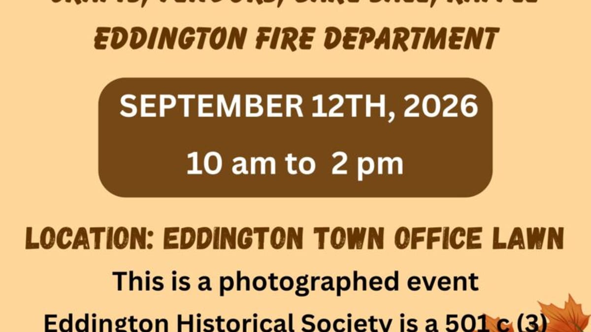 Eddington Historical Society Fall Bazaar