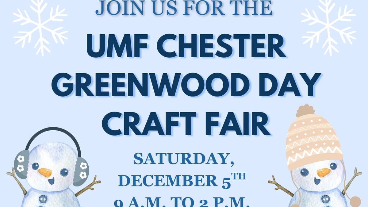 UMF Chester Greenwood Craft Fair 2026 — Dec 5 in Farmington, ME