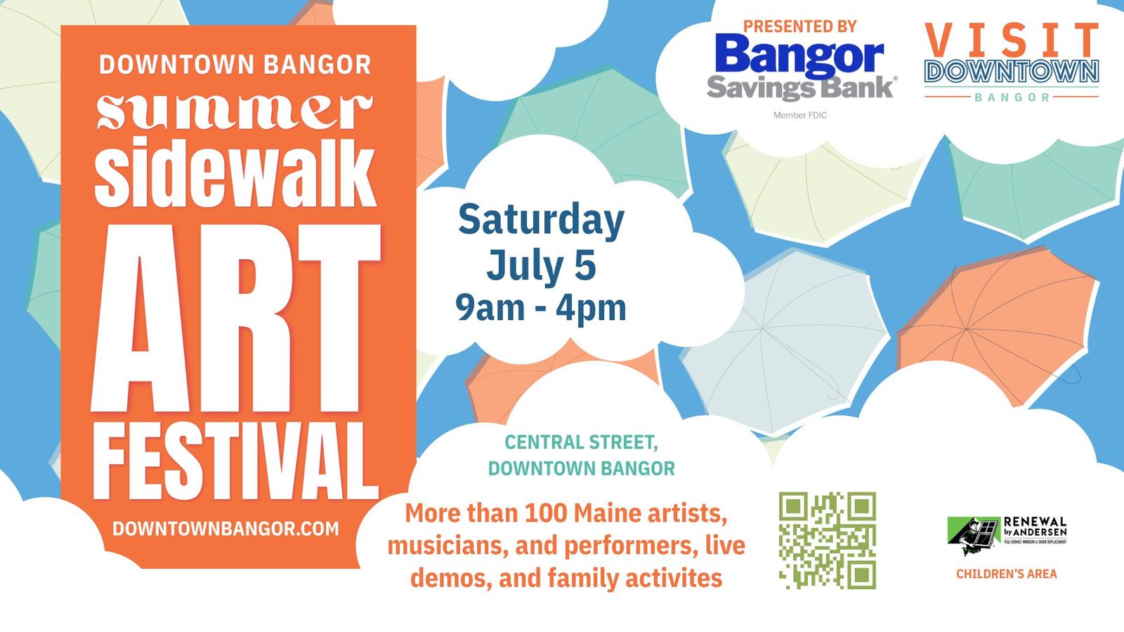 Downtown Bangor Summer Sidewalk Art Festival 2025