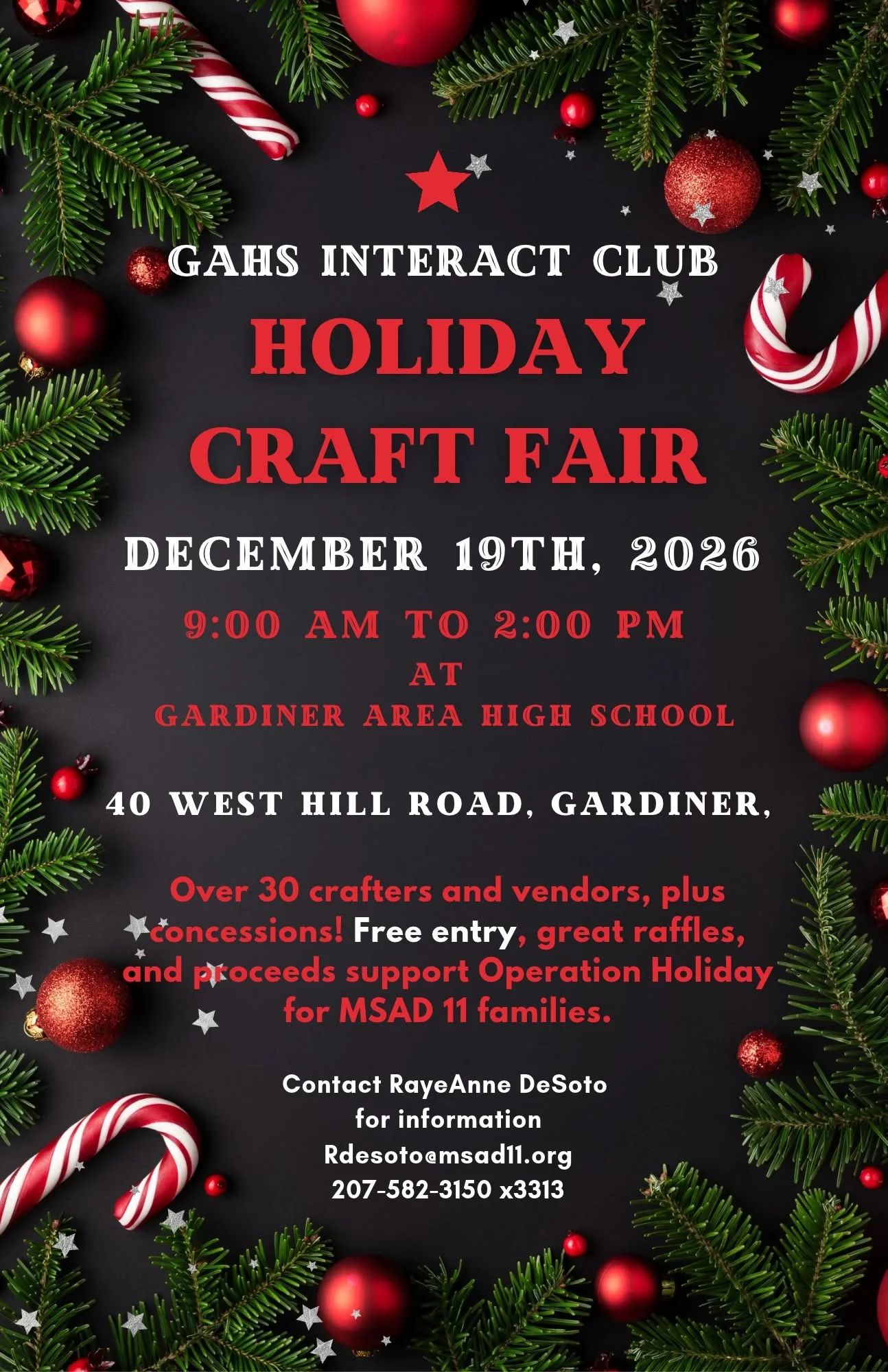 GAHS Interact Club Holiday Craft Fair 2026