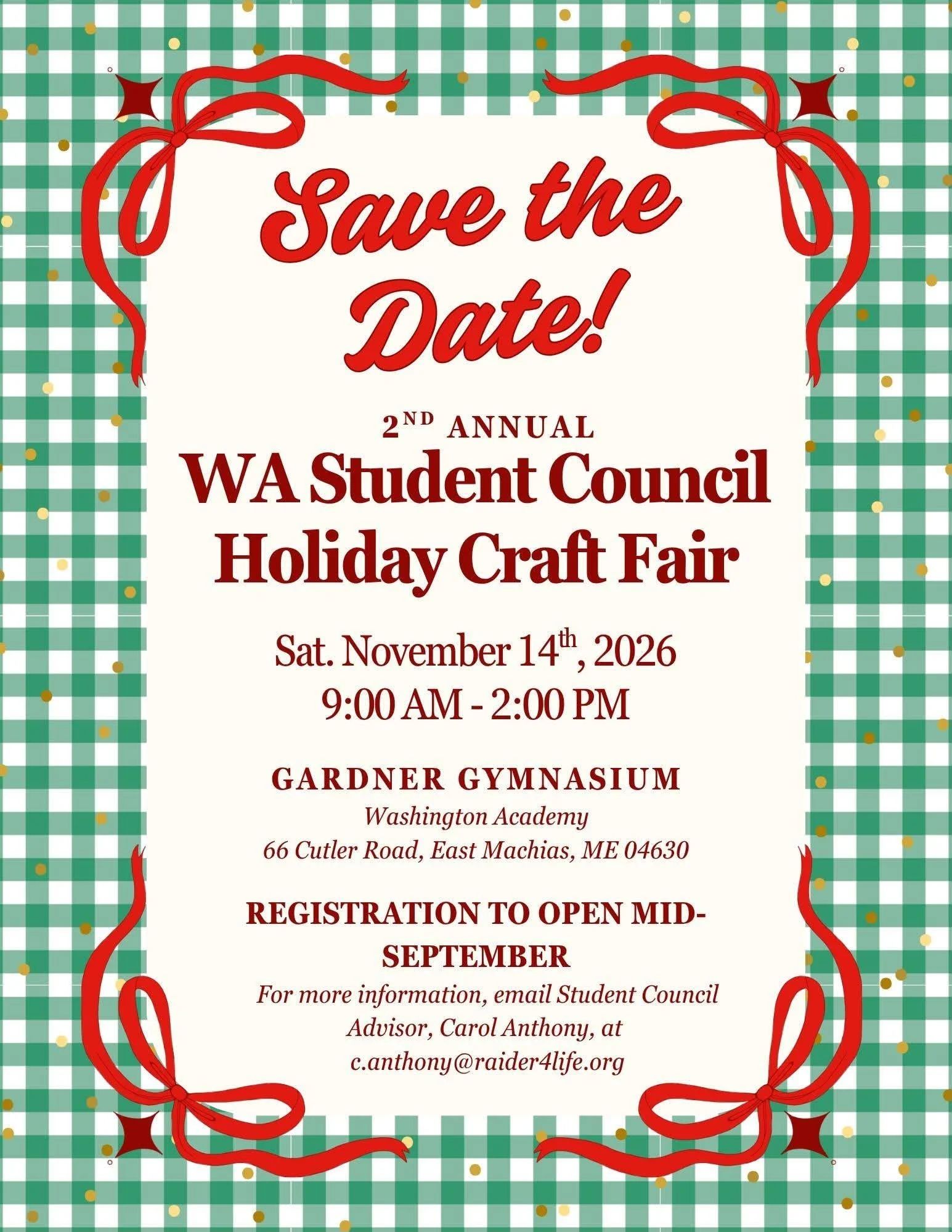 WA Student Council Holiday Craft Fair 2026
