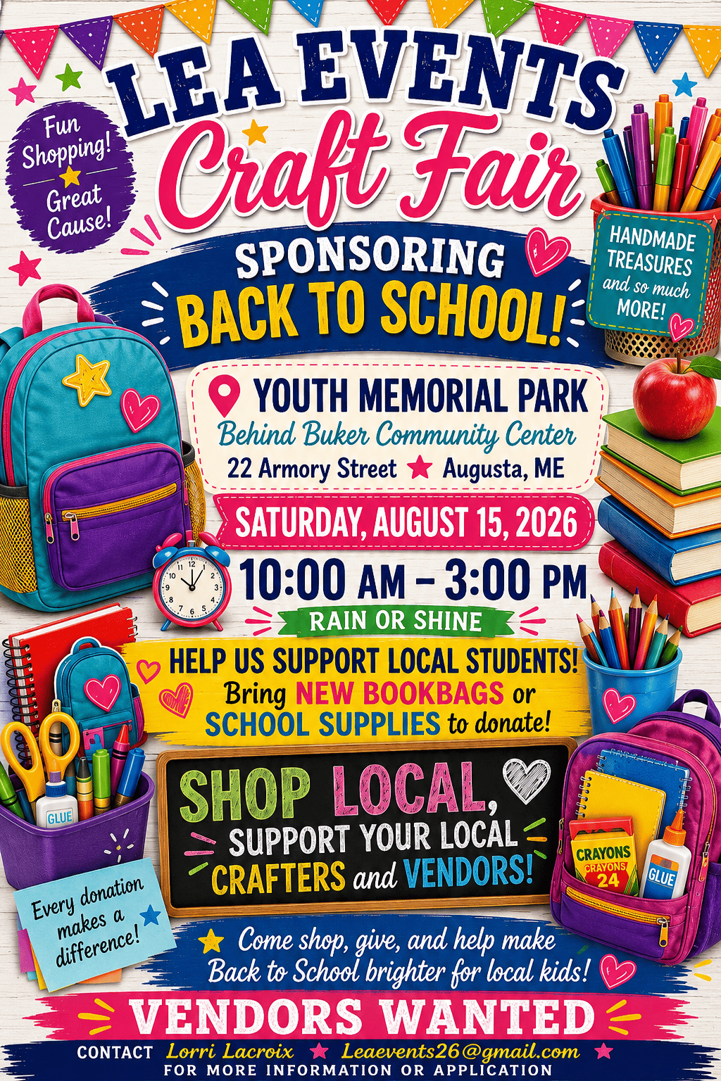 LEA Events Back to School Craft Fair 2026