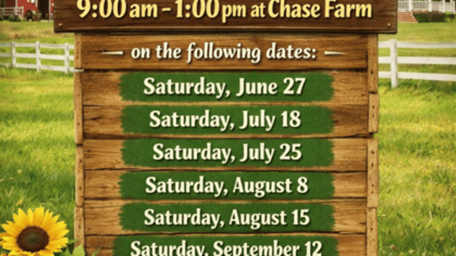 Lincoln Farmers Market 2026 — Chase Farm
