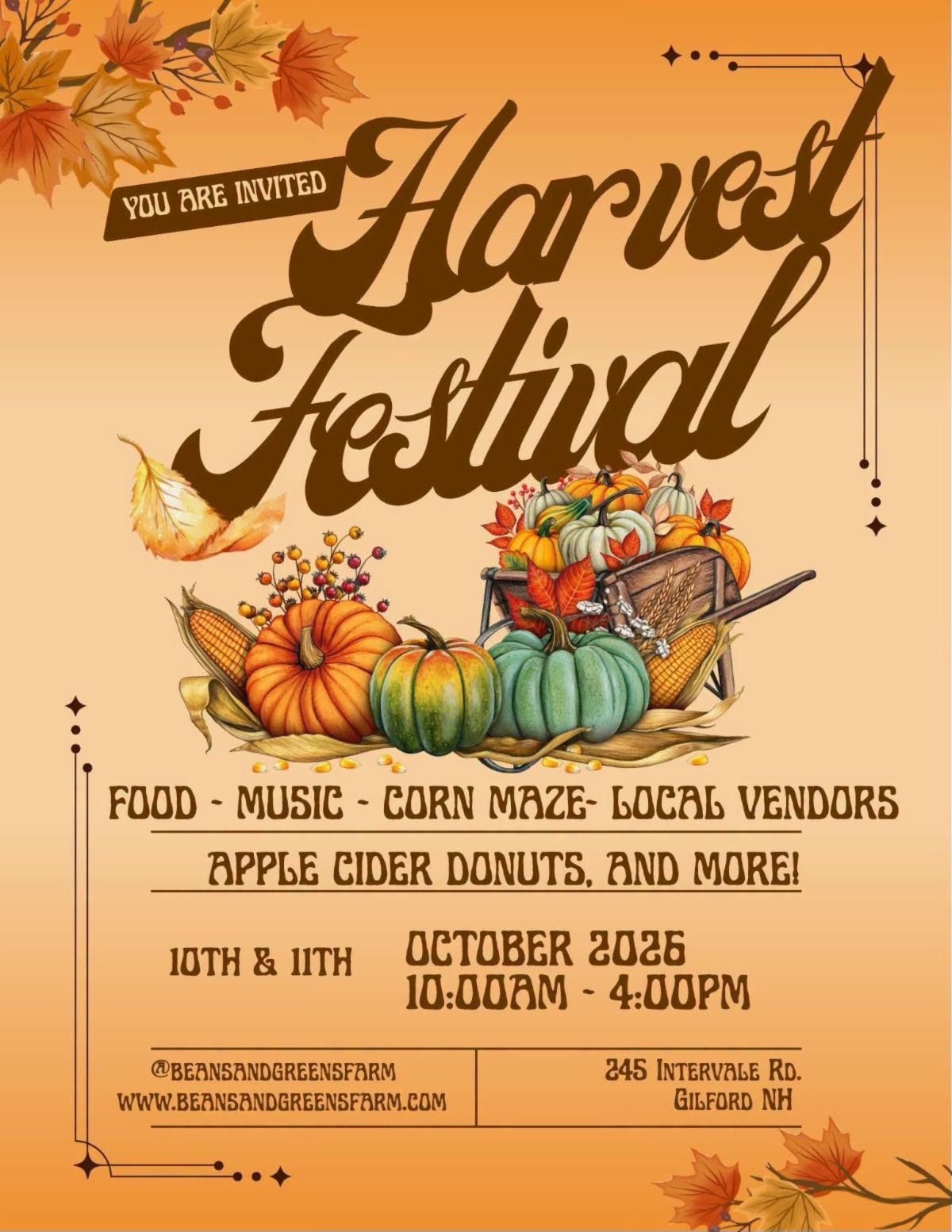 Beans and Greens Farm Harvest Festival 2026