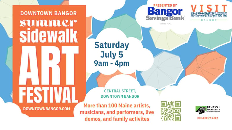 Photo of Downtown Bangor Summer Sidewalk Art Festival 2025 event