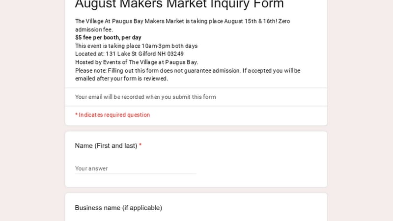 Photo of August Makers Market event