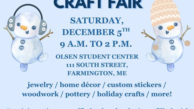 Photo of UMF Chester Greenwood Craft Fair 2026 — Dec 5 in Farmington, ME event